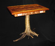 Fine Log Furniture - Lamp Table With Yellow Birch Base